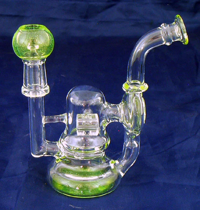4" Clear Glass on Glass W/ Coloured Accents Concentrate Rig & Bong