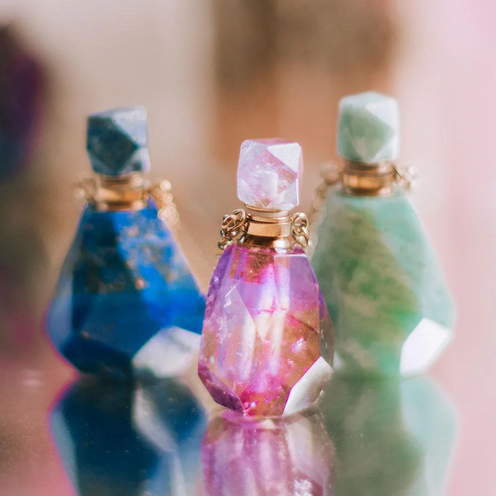Perfume Necklaces With Silver Chain