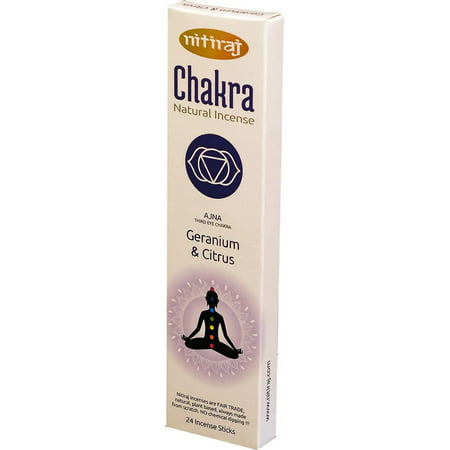 Nitiraj Chakra Natural Incense- Geranium & Citrus