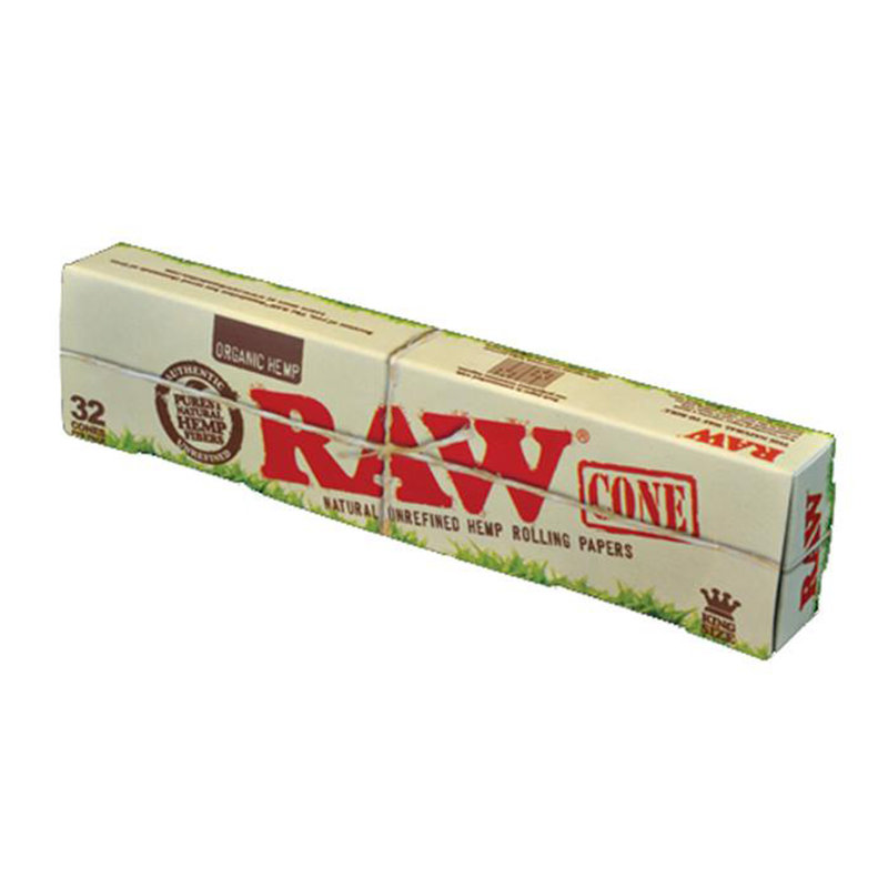 RAW Organic Hemp King Size Cones- 3 Pack