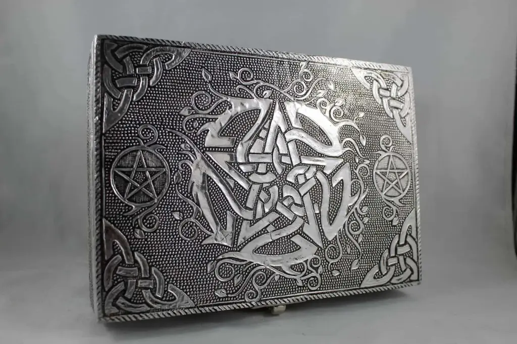 Silver Metal Box -Celtic Pentacle