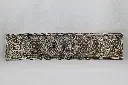 Incense Holder-White Metal Embossed Chakra's 11"