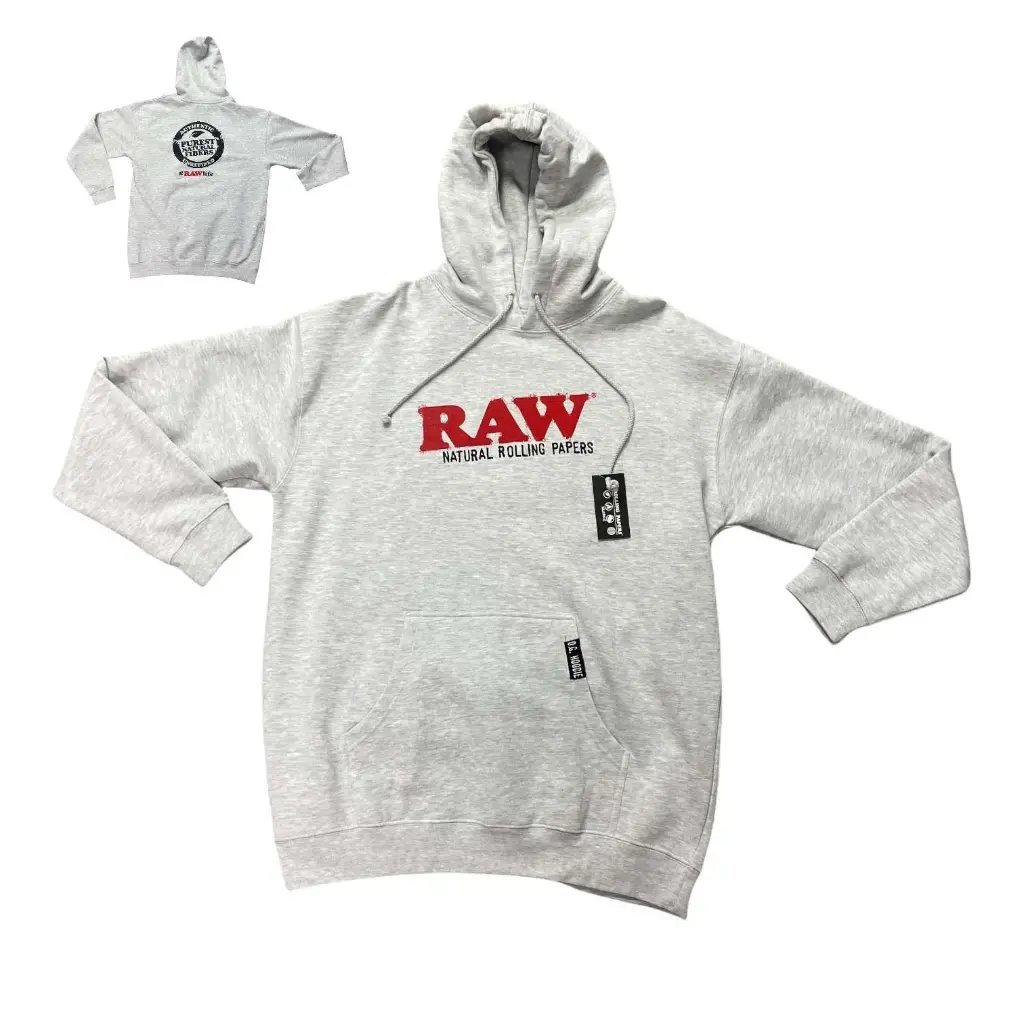 Raw OG Pull Over Hoodie-Grey