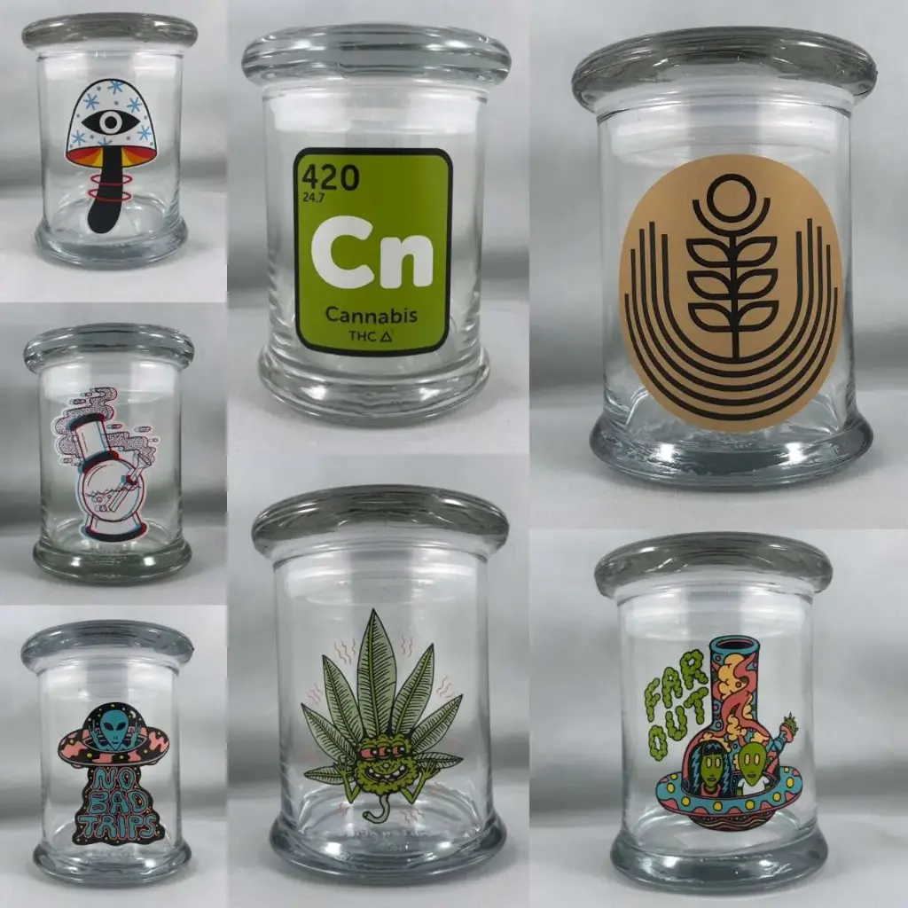 420 Science Clear Pop Top Jars  - Medium