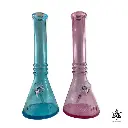 Blueberry Soft Glass- Triple Ring Beaker Bong