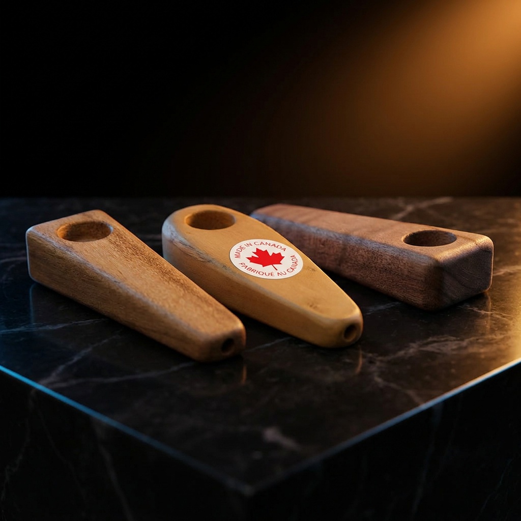 Natural Edge Maple Wood Pipe