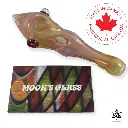 Mook's Glass- Fumed Twisted Split Glass Spoon Pipe