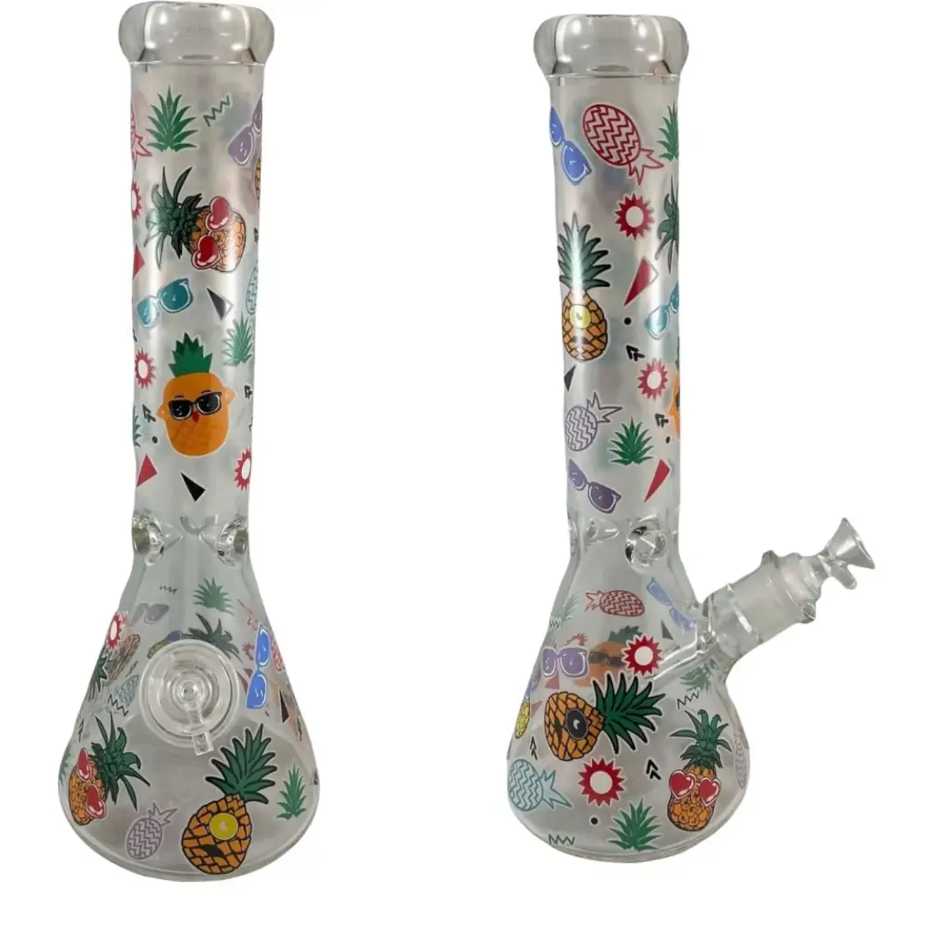 14" 7mm Pineapple Beaker Bong