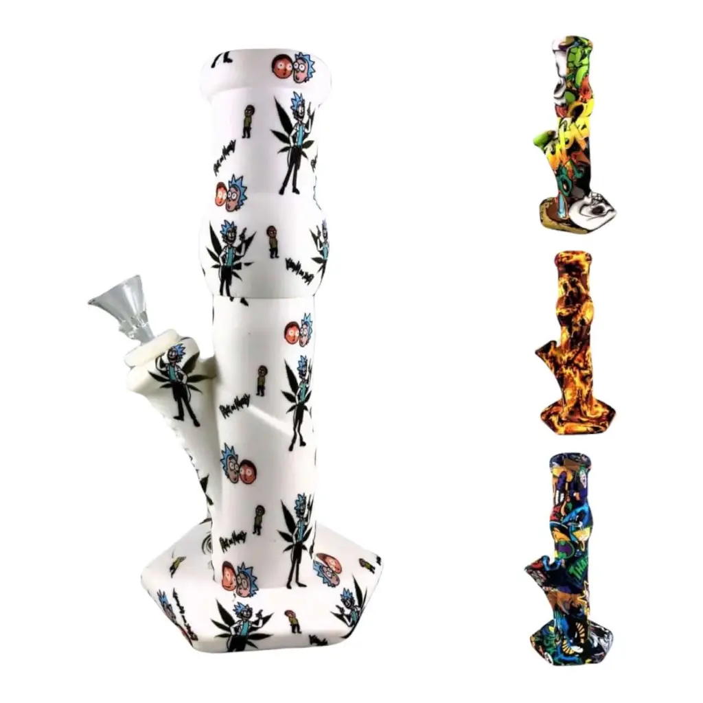 Printed Silicone Straight Tube 9"