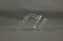Etched Leaf Quartz Banger-14mm Male 90°