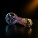 Glass Pipe-Clear Spoon With Colour Stripes