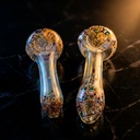 Glass Pipe-Inside Out Clear With Confetti