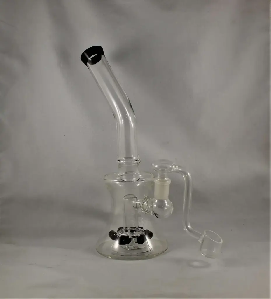 10" Clear Concentrate Rig With Black Accents