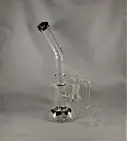 10" Clear Concentrate Rig With Black Accents