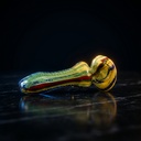 Latticino Colour Changing Rasta  Spoon Pipe