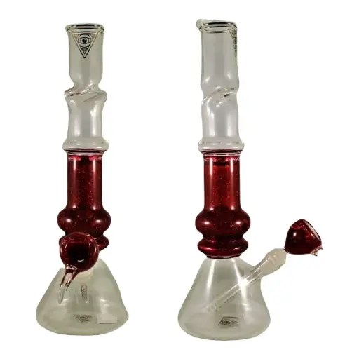 Red Eye Glass 14"  Sparkle Liquid Beaker