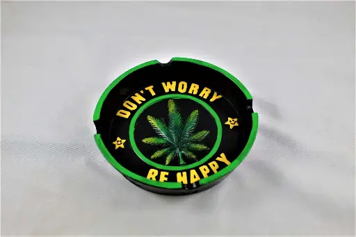 Ash Tray- Don't Worry Be Happy Leaf