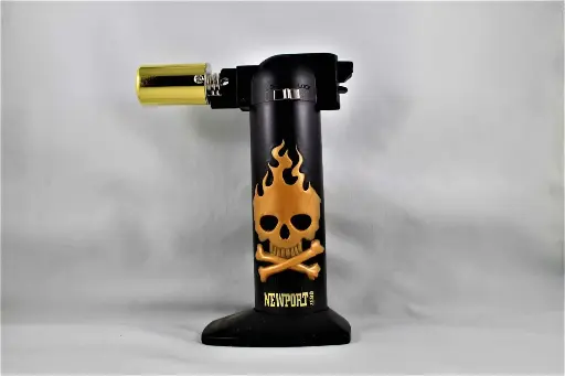 Newport 6" Special Edition Butane Torch-Gold Skull