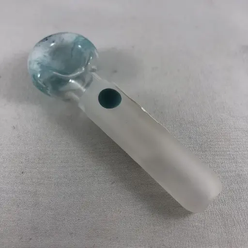 Jellyfish Glass Frit Head Frosty Spoon-Blue