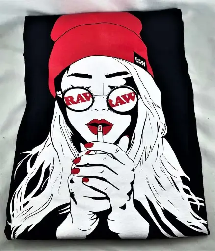 Raw Apparel Smoking Girl T-Shirt (SM-XXL)