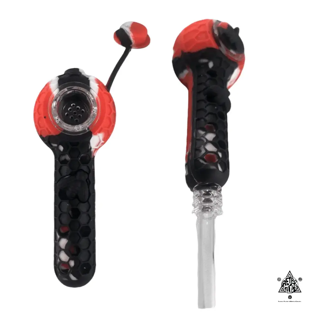 Lit 4.5" 2 In 1 Silicone Pipe & Nectar Collector