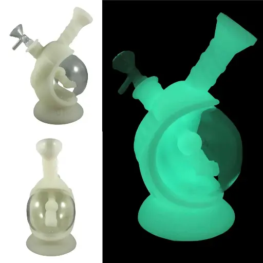 Lit 6.5" Hybrid Glow Space Capsule Bubbler