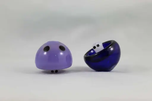 Glass Carb Cap -Spotted Mushroom
