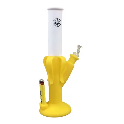 Lit Silicone 12" Banana Water Pipe