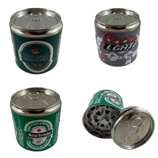 4 Piece Novelty Beer Can Grinders