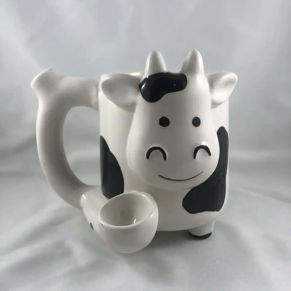 Pipe Mug- Ceramic Cow