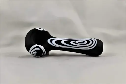Red Eye Glass 4" Black Hole Hand Pipe