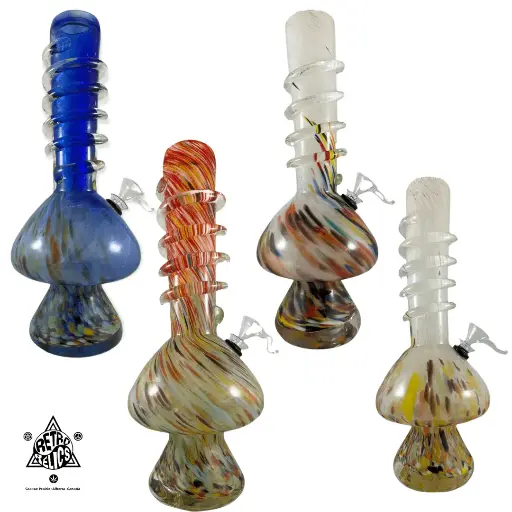 Vintage Soft Glass-  Tall Space Mushroom