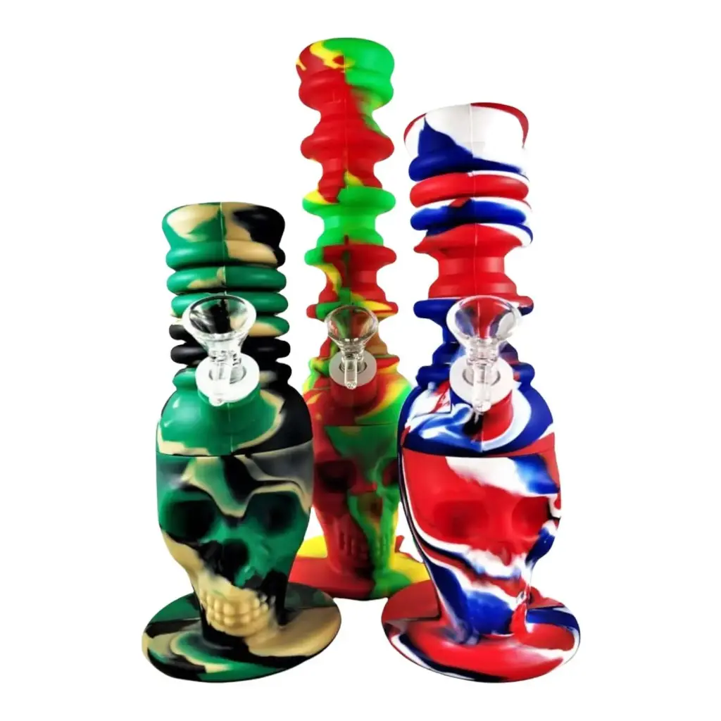 Silicone Extendable Skull Bong