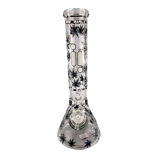 14" Infyniti Glow In The Dark Beaker-Leaf Print