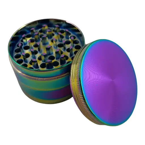 4-Piece Rainbow Metallic Grinder-Small  2"