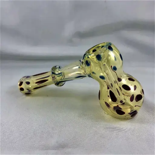 Fumed Coloured Dots Hammer Bubbler