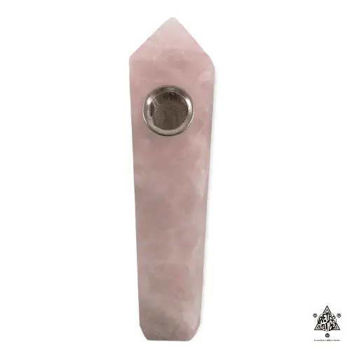 Crystal Pipe- Rose Quartz