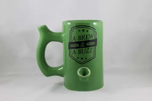 A Brew & A Buzz Beer Mug Pipe