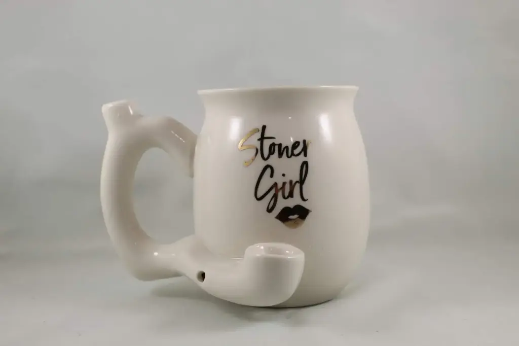 Stoner Girl Ceramic Pipe Mug