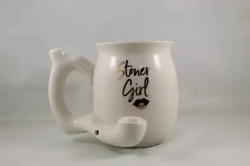 Stoner Girl Ceramic Pipe Mug
