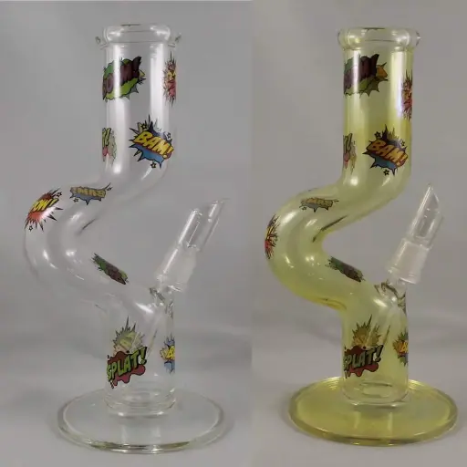 Redeye Glass Comic Book Goose Neck Concentrate Tube