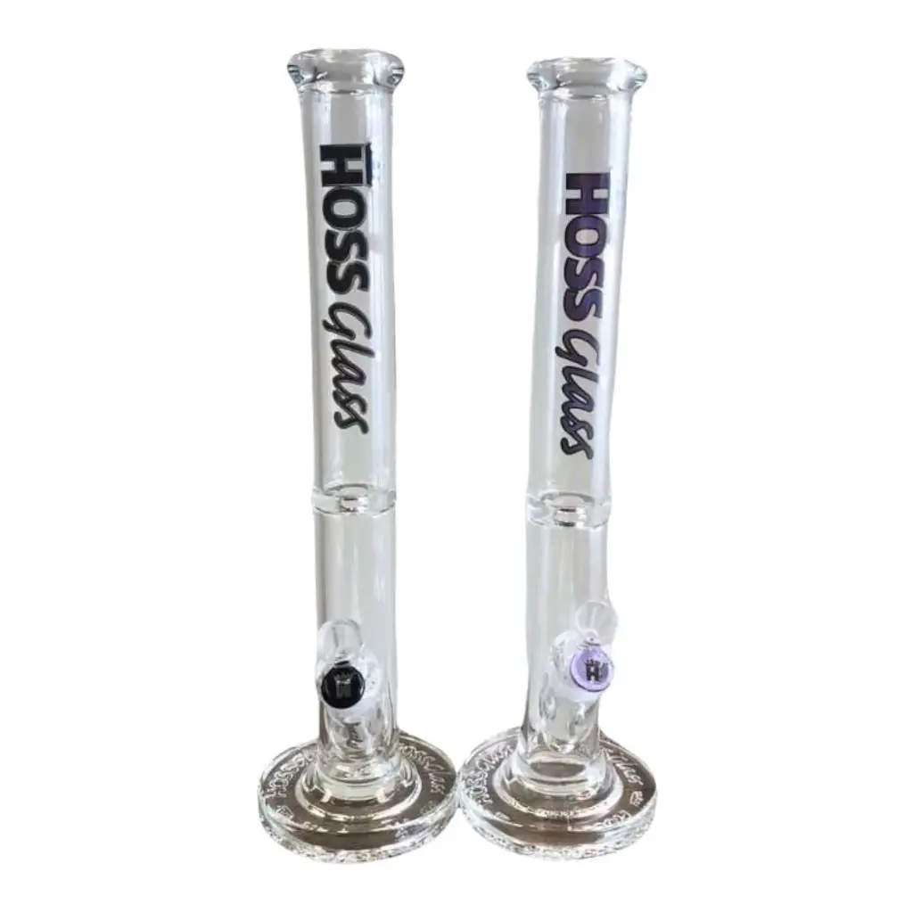 Hoss Glass Embossed Straight Tube Bongs