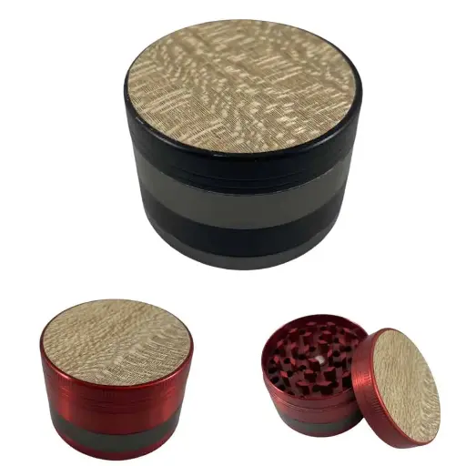 4-Piece Grinder- Basket Weave Top