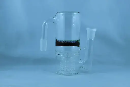 Ash Catcher-Double Coloured  Perc 14mm male ,90°