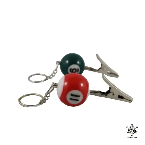 Roach Clip -Pool Ball Key Chain