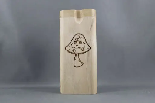 Engraved Wood Dugout- Mushroom