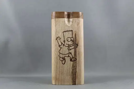 Engraved Wood Dugout-Bart Simpson
