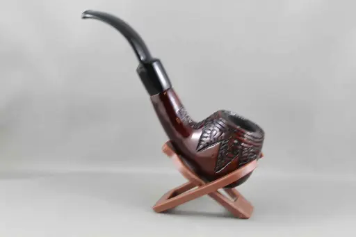 Shire Pipe Engraved Apple Rosewood Bent Sherlock
