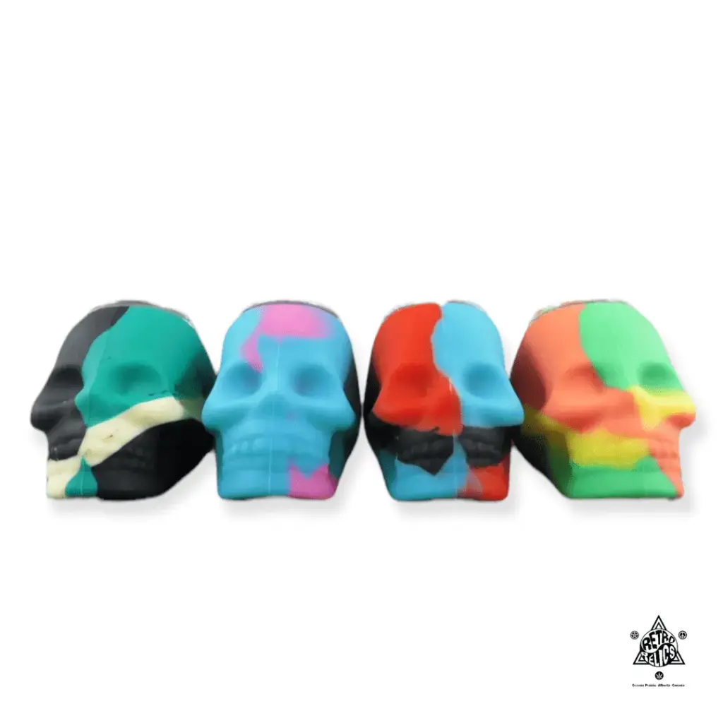 Multicoloured Silicone Skull Pipe