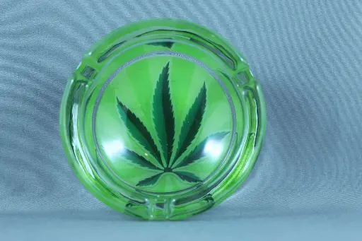 Glow In The Dark Leaf Crystal Ash Trays-Ast Designs